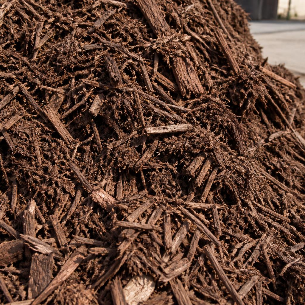 Shredded Hardwood Mulch delivered in bulk by Yard Drop
